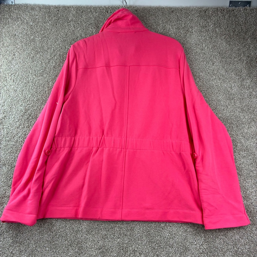 Jones New York Women's Jacket XL Bright Pink Utility Jacket Lightweight - Cute! - Picture 3 of 11